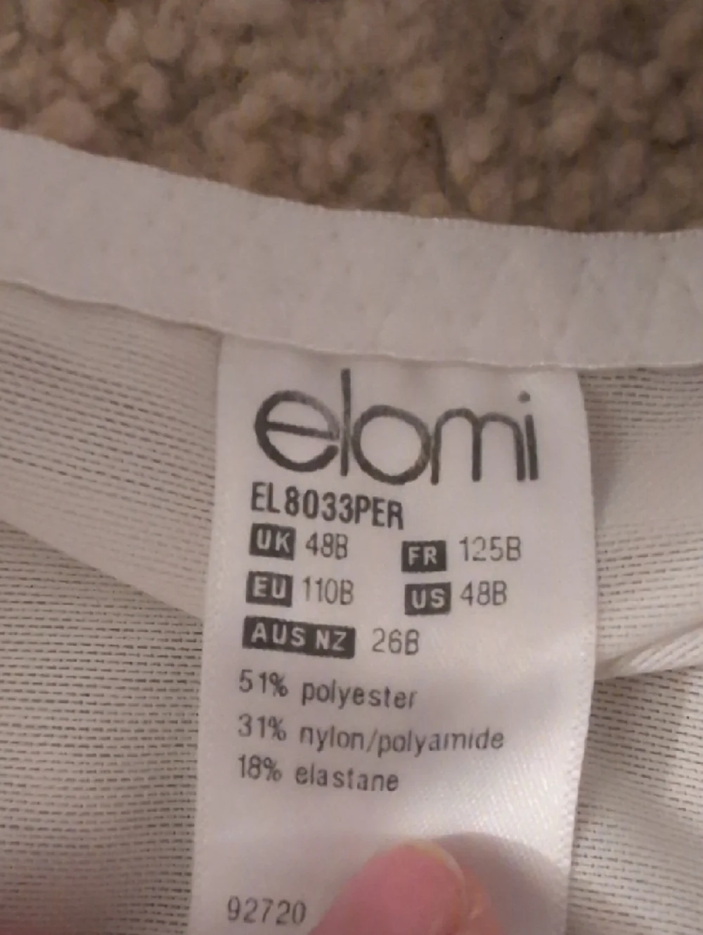 Elomi White Lace Underwire Bra